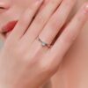 Clean Silver Zircon Ring
