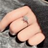 Classic Sparkling Snowflake Ring